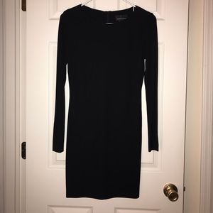 Moda International black split-sleeve dress.